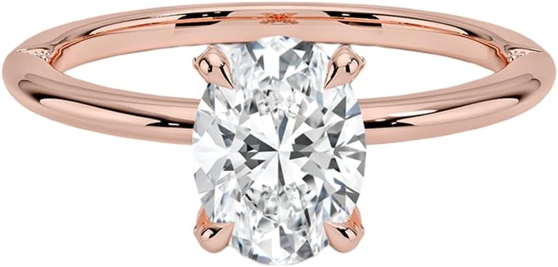 1 CT IGI Certified Lab Grown Diamond Solitaire Engagement Ring for Women | Wedding Bridal Promise Ring Gift for Her (E-F, VVS1-VVS2, 18K Solid White/Yellow/Rose Gold)