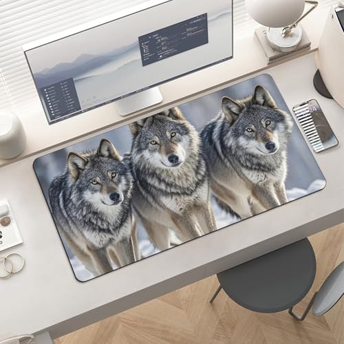 Mouse Pad protector de escritorio grande de goma blanca miniatura 6