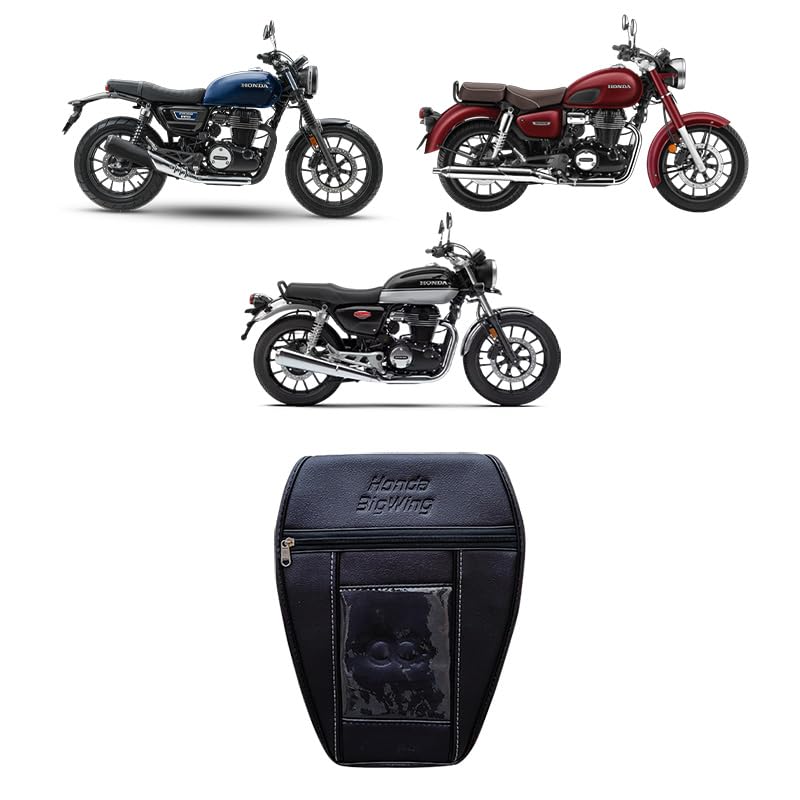 Image of Tank Cover | Tank Bag | Tank Pouch with Water Proof Cover Compatible with Honda H'ness CB350 | CB350 | RS CB350 (Brown) (Pack of 1)