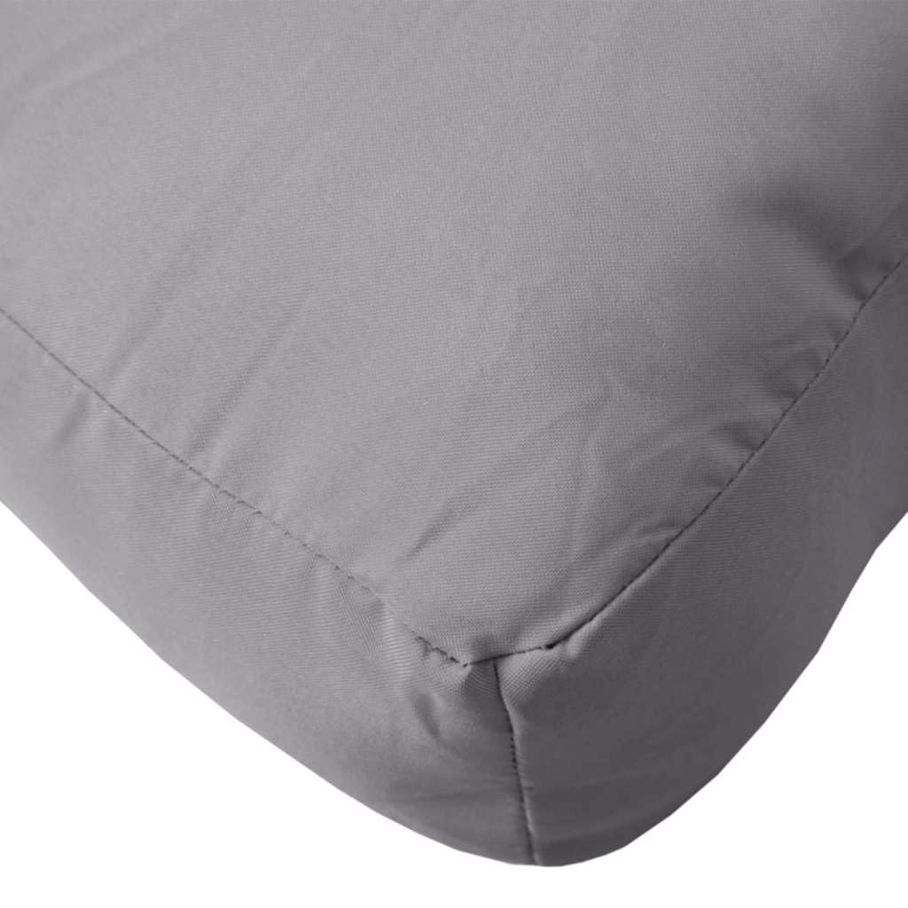 vidaXL Coussins de Palette Lot de 2 Gris Tissu Oxford