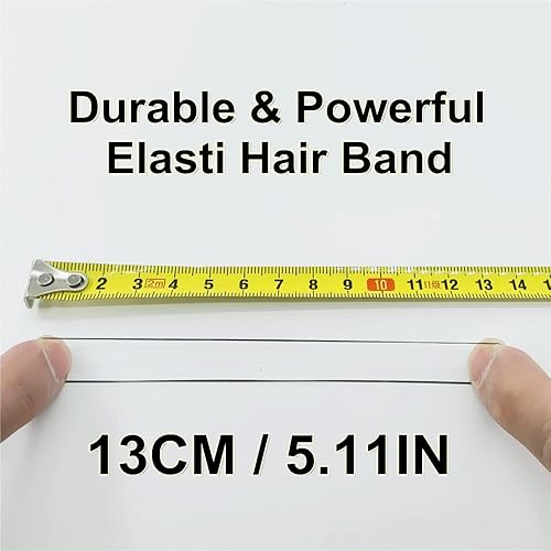 Miniatura 3 de Tesvyns 1500 mini bandas de goma para el cabello, bandas de goma antideslizantes para niñas, lazos elásticos para el cabello (negro)