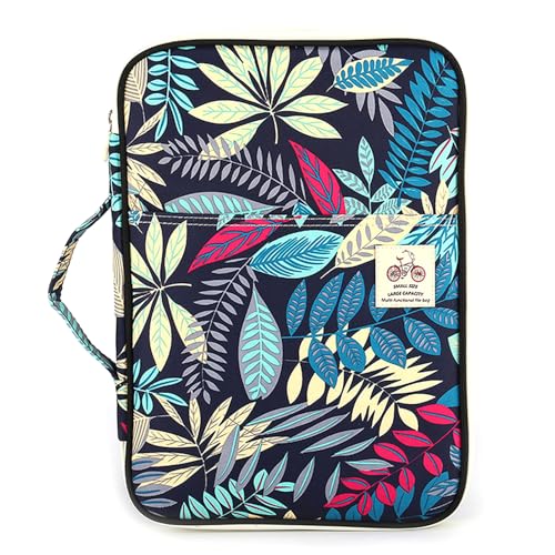 Bolsas multifuncionales para documentos Cocoarm A4 de nailon impermeable con cremallera 3