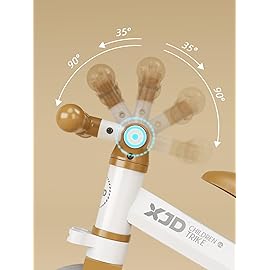 XJD 5 in 1 Toddler Bike, Tricycle for Toddlers 1-3 with Adjustable Seat Height, Removable Pedals, Ideal Balance Bike Birthday Gifts and Toys for Boys and Girls (White Brown)