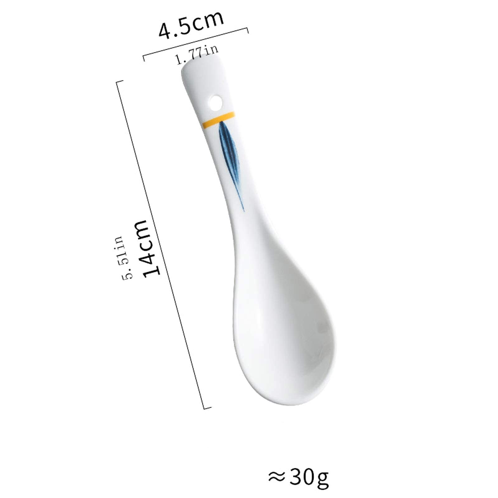 Qingyao - Juego de cucharas dulces, cuchara para beber, cuchara sopera, cuchara de cerámica, cuchara de arroz, vajilla creativa, cuchara/olla de sopa (color: D) (E)