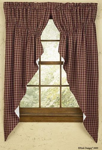 Park Designs Sturbridge Gathered Swag, 72 x 36, Wine
