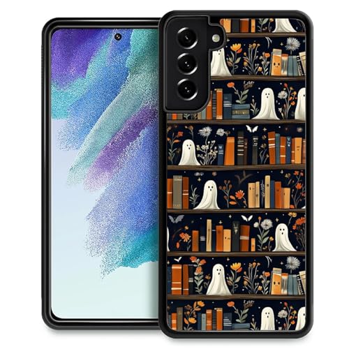 TAMEFOX Compatible with Samsung Galaxy S21 Plus Case,Halloween Grimoire Ghost Slim Soft Shockproof TPU Protective Cover Case for Samsung Galaxy S21 Plus