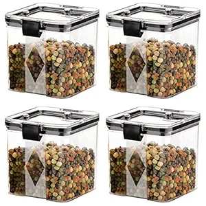 GOLWYN AirTight Kitchen Storage Container Set, Kitchen containers set, Kitchen Accessories Items For Storage Organizer(700ml, 4 pcs, Multi-Colour), Plastic