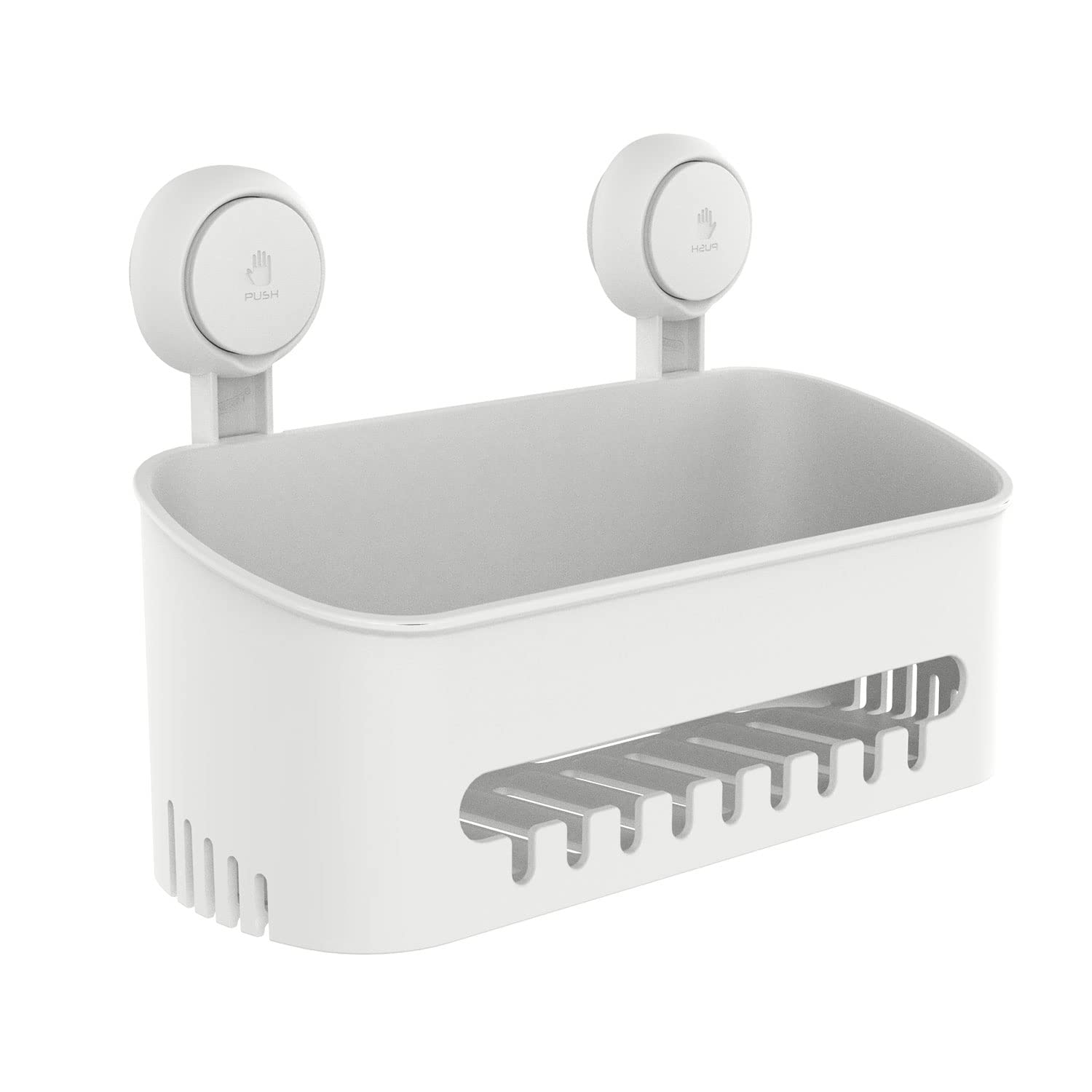 Shower Caddy Suction Cup Vacuum Suction Cup Shower Basket Storage Organizer No Drilling Wall Mounted Shower Shelf Removable