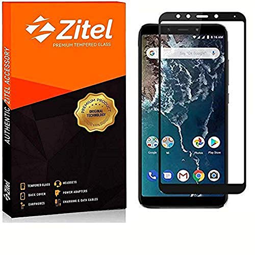 Image of Zitel Tempered Glass Screen Protector for Redmi A2 (Black) Edge to Edge Full Screen Coverage with Easy Installation Kit