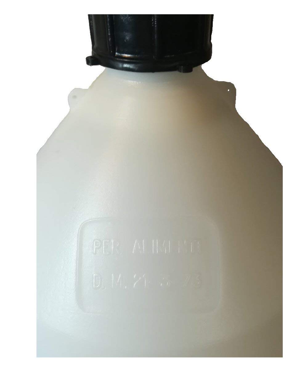 Damigiana Litri 53 Plastica Completa di Tappo Adatta per Alimenti