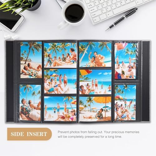 Finksy Linen Hardcover Photo Album 4x6 600 Photos Large Capacity for Family Wedding Anniversary Baby Vacation — view 2
