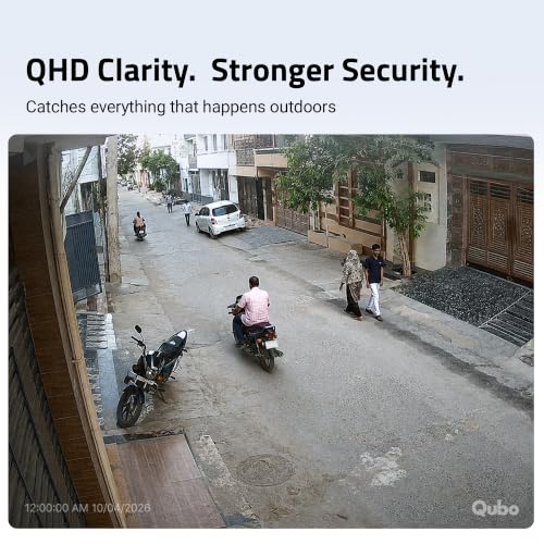 Image of Qubo Smart Bullet Cam Pro 4MP (Pack of 4) | No SD Card Required, Records Directly on Cloud | AI Guard Pro 12-Month Plan (Cloud Backup Included) | Intruder Alarm | Color Night Vision | App Control