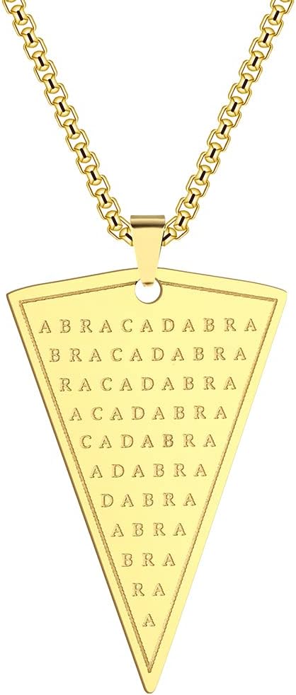Chereda Cabalistic Abraxas Abracadabra Pendant Necklace For Men Male Magic Occult Esoteric Amulet Jewelry Necklaces