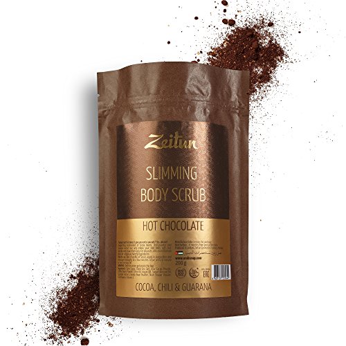 Zeitun Exfoliating Body Scrub - Cellulite Treatment - Natural Skin Exfoliator for Men and Women - Organic Coffee Scrub for Full Body - Coffee, Dead Sea Salt, Chili, Guarana, Moisturizing Oils 7 oz