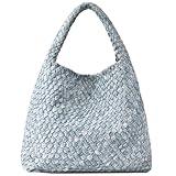 Struktur: Gewebte Geldbörse mit Magnetverschluss, hohe Kapazität ermöglicht es Ihnen, eine Vielzahl von Gegenständen wie Laptop, Handy, Kosmetik und mehr zu halten. Größe: 35,1 x 14 x 31 cm