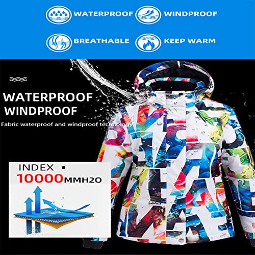 Terno de esqui feminino à prova d'água, jaqueta grossa e quente, jaqueta de snowboard, roupa de esq