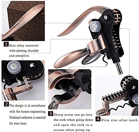 BNCHI Corkscrew Lever Wine Bottle Opener - Brown