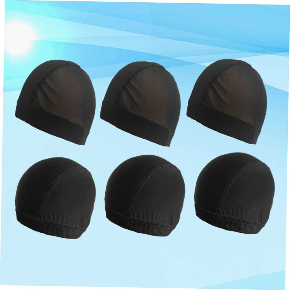 WOFASHPURET Elastic Wig Cap Set 6pcs Wig Net Swimming Hat Stretchy Durable Hair Type (one Size)
