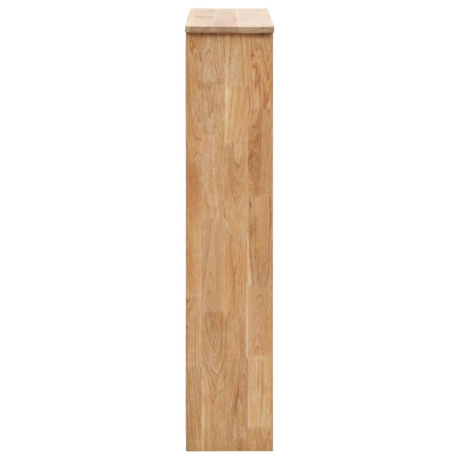 Szafka na buty z 3 półkami z litego drewna orzecha włoskiego i sklejki, 55 x 20 x 104 cm, kolor naturalny – szafka do przedpokoju do schludnej półki na buty przy wejściu