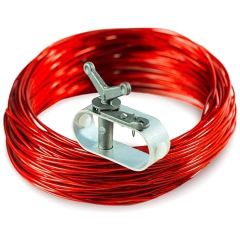 Pool Cover Cable and Ratchet 100ft Plastic Coated Cable, Pool Cover Cable and Winch Kit, Pool Closing Supplies Cover