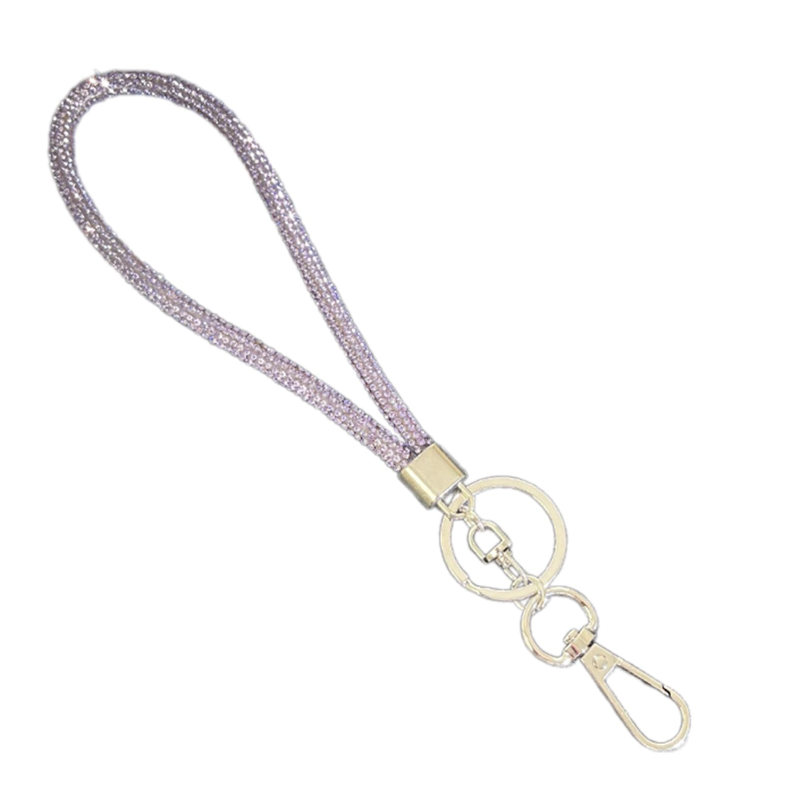 NEWFT Crystal Cellphone Cord Rhinestones Phone Lanyard Fashionable Crossbody Chain for Mobiles Versatile Keychain Accessory