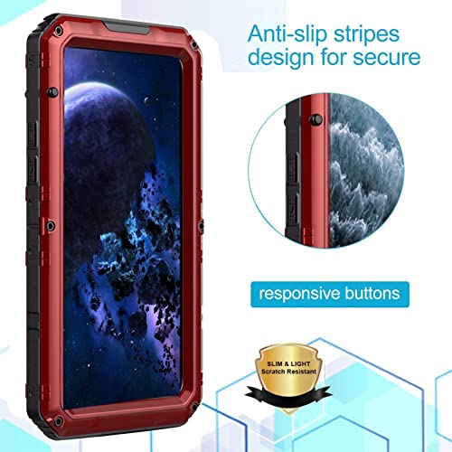 Coque étanche IP68 métal antichoc rouge pour iPhone 12