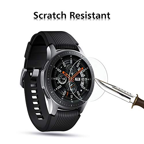 Omoton Tempered Glass Screen Protector Compatible Samsung Galaxy Watch 46Mm (2018) & Gear S3 [3 Pack] #TOP4