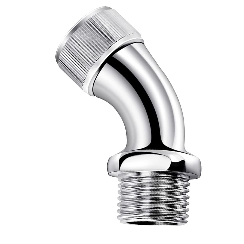 2-Pack 90 Degree Shower Head Elbow Adapters – Solid Brass Angle Connector With Brushed Nickel Finish