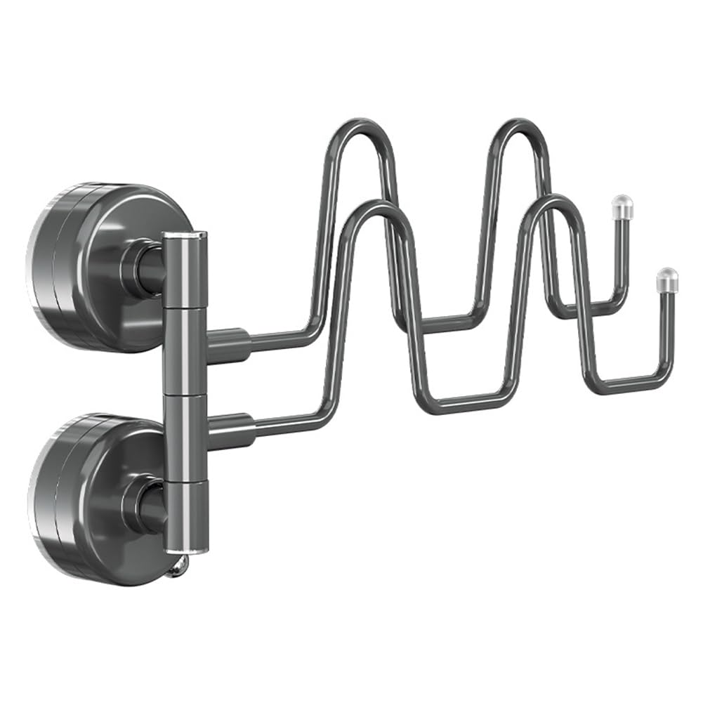 UDSKNV[KSL Wall Mounted Suction Cup Slipper Hanger with Shoe Drying Rack Rotatable for Bathroom and Balcony