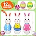Shappy 12 Pcs 28 Inch Giant Inflatable Easter Bunny Bowling Set with Egg, Inflatable Easter Game for Kids Adults Family, 10 Pins and 2 Balls for Party Toys Indoor Outdoor Holiday Activities