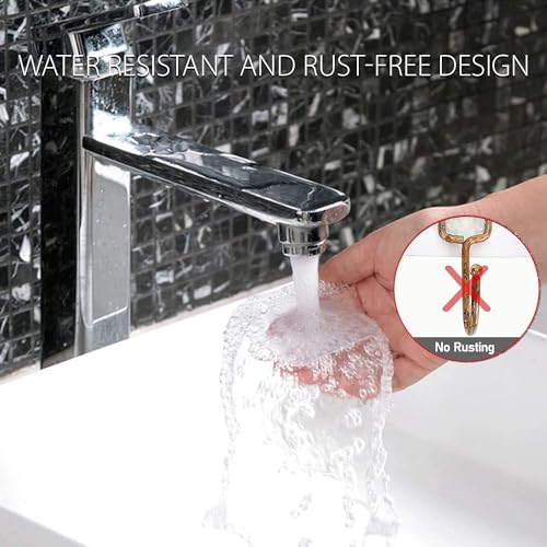 Image of Self Adhesive Heavy Duty Wall Hooks for Hanging Transparent Stainless Steel Waterproof Hooks for Kitchen, Bathroom, Home & Office (Wall-Mounted Adhesive Sticky Wall)