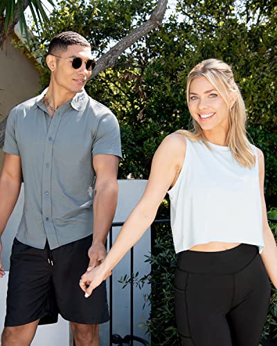Image of 5-Pack: Women's Dry Fit Crop Summer Tank Top - Gym Yoga Workout Sports Tee Tank Tops for Women (Available in Plus Size)