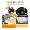 Sfogliatrice manuale per pasta sfoglia a manovella, spessore regolabile, in acciaio inox, per croissant e pizza, uso commerciale