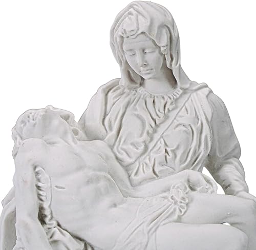 Vista 20 de THE FAITH GIFT SHOP Estatua de La Pieta - Pintada a mano en Italia - Nuestra Colección Toscana -Estatua de La Piedad (11")