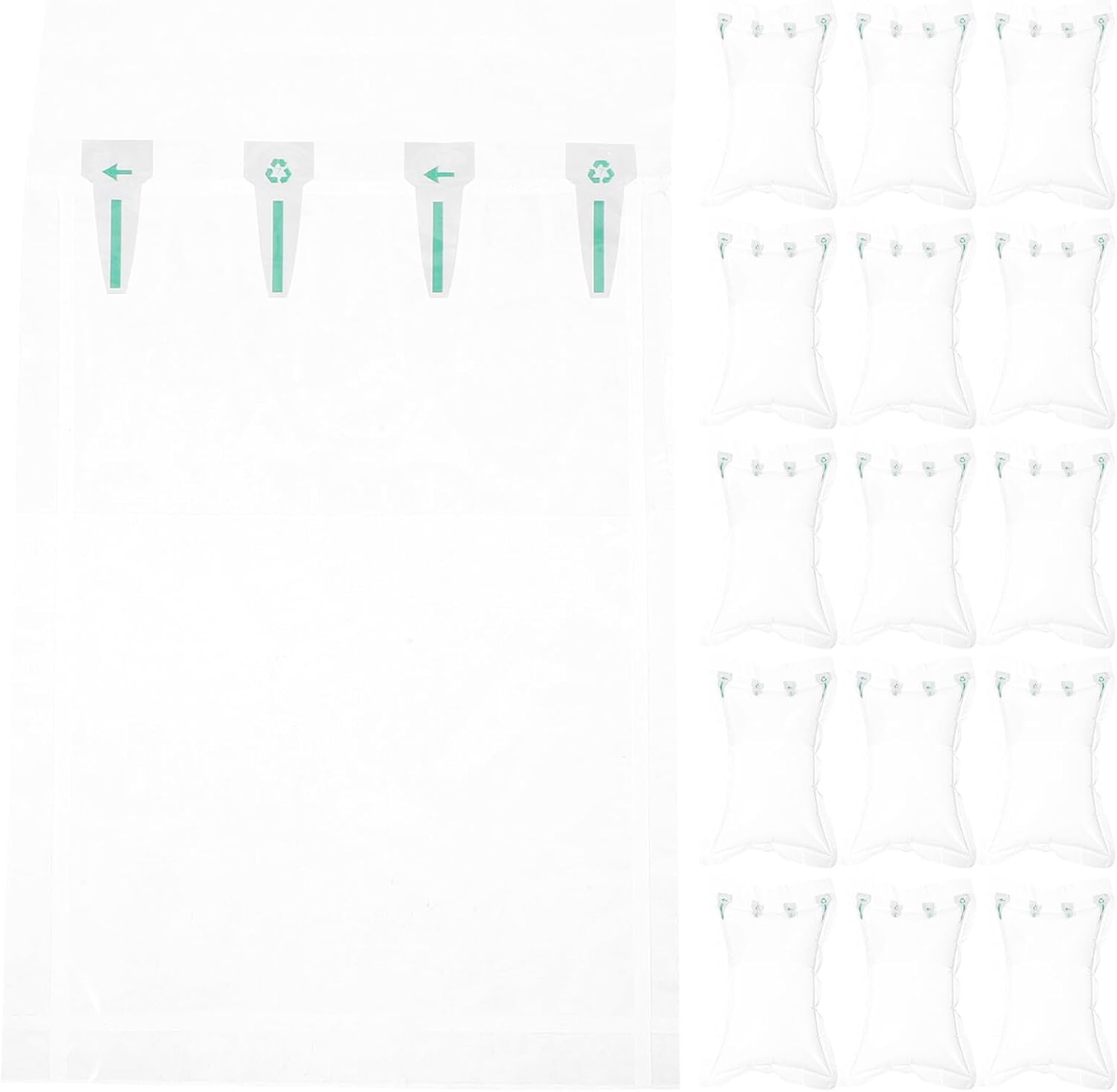Levemolo 150pcs Inflatable Air Pillows Packaging Filler Air Column Bags Shipping Dunnage Cushioning for Anti-pressure Shockproof Protection in Heavy-duty and Technical Use
