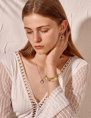 WOWORAMA Gold Statement Bracelets for Women Vintage CZ Panther Leopard Cuff Bracelet Chunky Animal Bangle Bracelets2