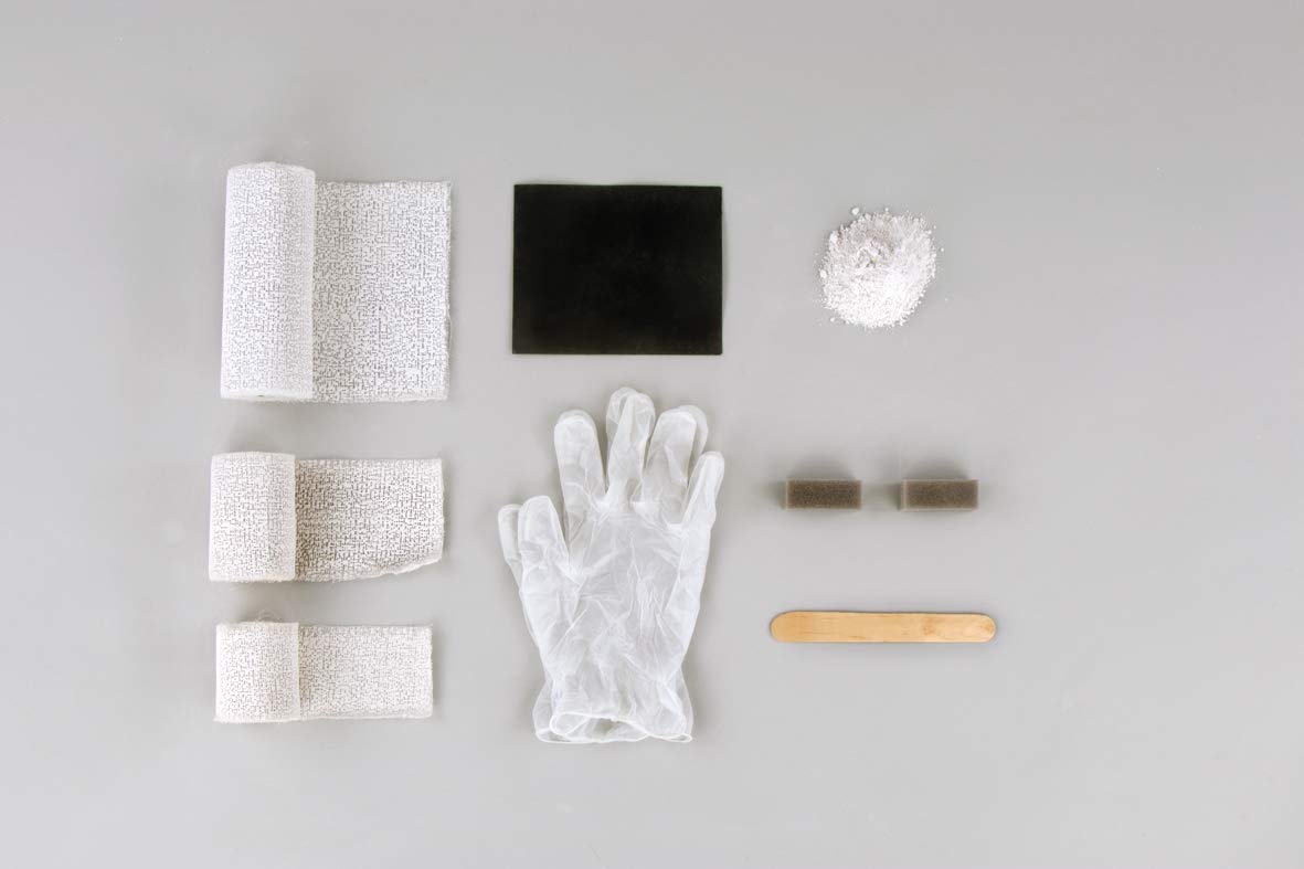 Rayher 34440000 Kit empreinte grossesse - ventre de bébé, 1X kit, moulage plâtre, empreinte 3D, cadeau, souvenir, Blanc