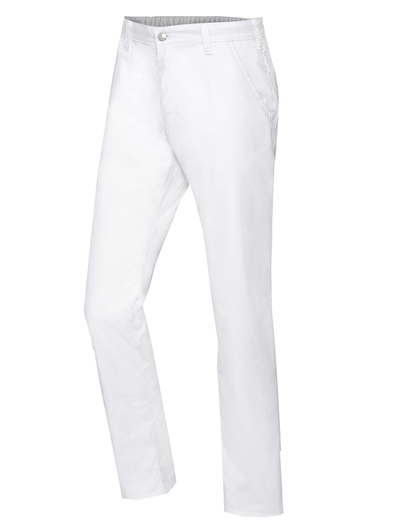 BP 1735-130-21 Men'S Chinos, With Pockets, 205,00 G/M², Pure Cotton, White, Size 37/38L