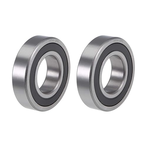 uxcell 1654-2RS Rodamientos rígidos de bolas Z2 1-1/4 pulgadas x 2-1/2 pulgadas x 5/8 pulgadas de acero cromado sellado doble 2pcs