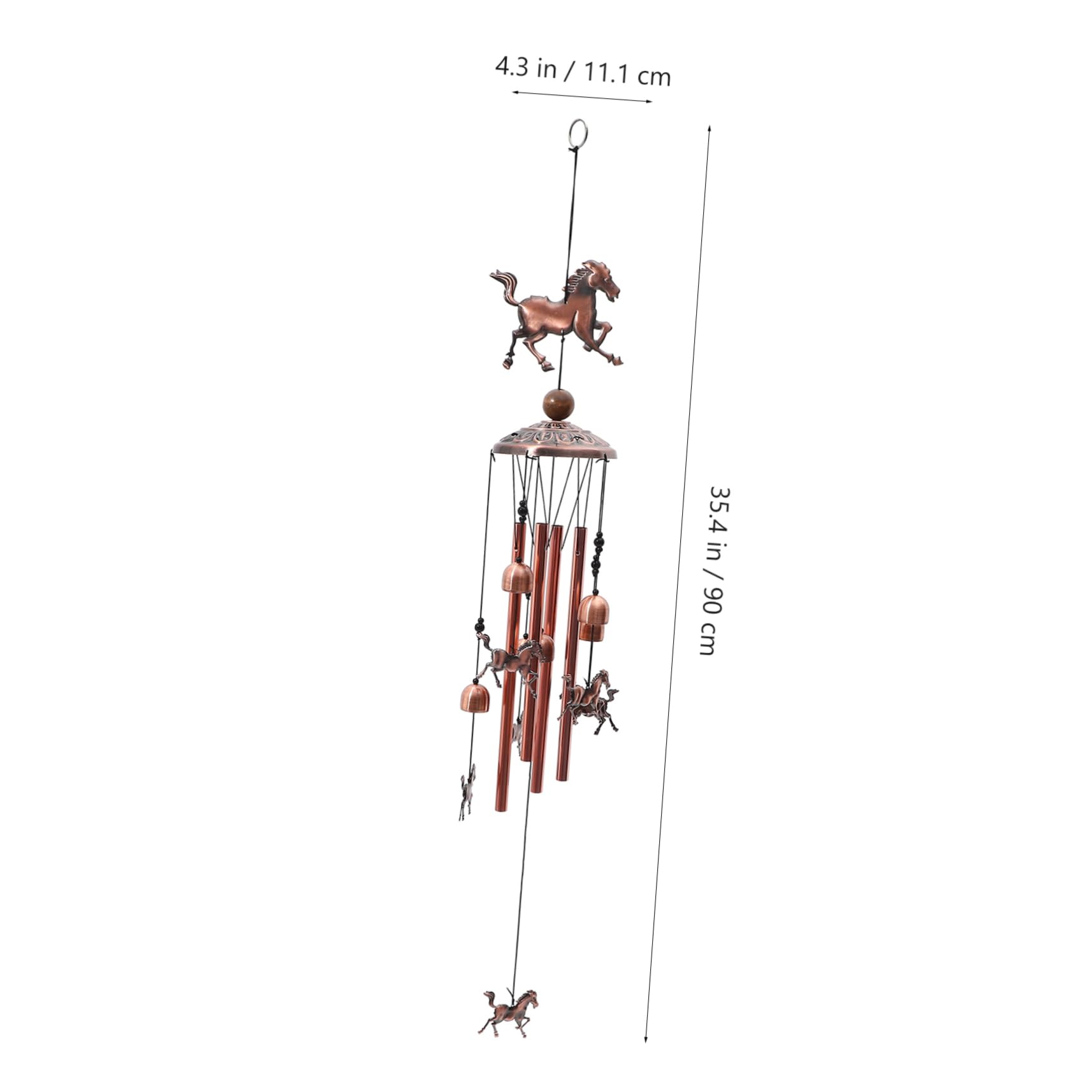 Abaodam 3 Stück Chic für Garten Pferde Glockenspiel für Außenbereiche Dekorative Hängende Windglocke für Terrasse Perfektes Ornament für Gartenliebhaber und Dekorationsfreunde