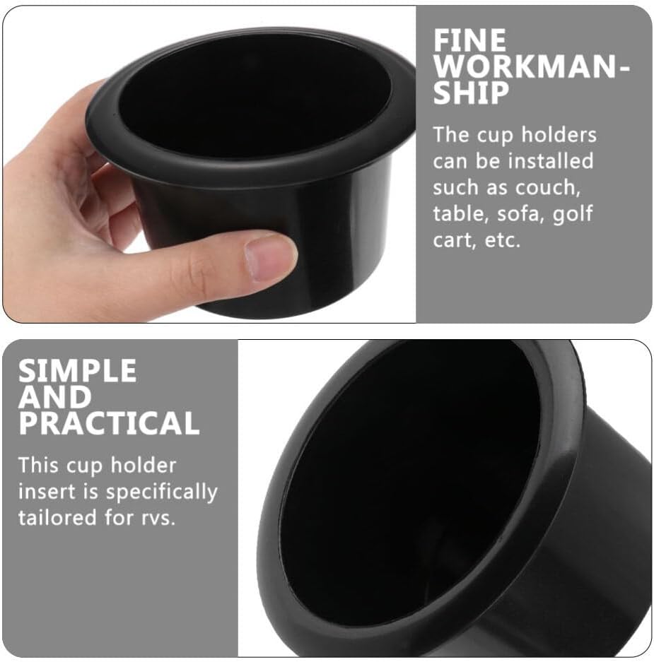 OUNONA Car Cup Holder Inserts 4.33X4.33X2.51 Inch Replacement for Sofa Rv Yacht with Multifunctional Storage for Cups Keys and Cans Portable Cup Holder for Automotive Interior Accessories