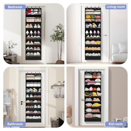 Fentec 1 Pack 8 Shelves Over The Door Shoe Organizer,68 Inch Exlarge Deep Pockets Hanging Shoe Organizers, Shoe Rack For Closet thumb #6