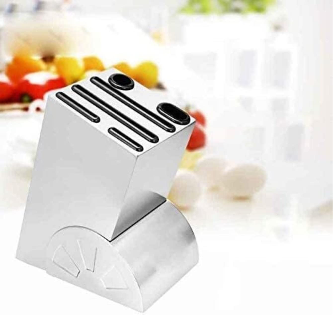 Bloque Cuchillos Cocina Soporte para Cuchillos De Cocina De Acero Inoxidable, Bloque De Soporte para Cuchillos, Ranura para Tijera, Estante para Cuchillos De Almacenamiento