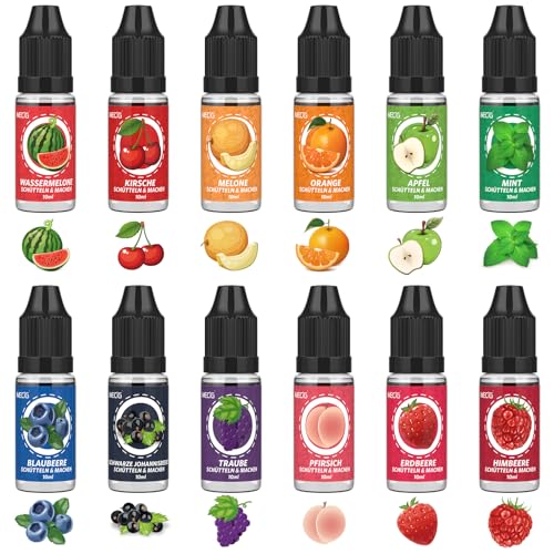 IMECIG konzentriertes Aroma 12 X 10 ML Set, Schütteln & Machen, Natürliches Konzentriertes Aroma in Lebensmittelqualität, Optimal für DIY, Hochwertiges Aroma zum Backen, Kochen, Raumerfrischung uvm.