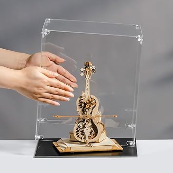 ROKR Clear Dust Cover,Acrylic Transparent Display Case for Collectibles,Figures Model Toys Home Storage Box RFM04