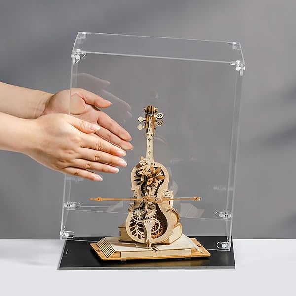 ROKR Clear Dust Cover,Acrylic Transparent Display Case for Collectibles,Figures Model Toys Home Storage Box RFM04 by ROKR - Used condition - Image 2