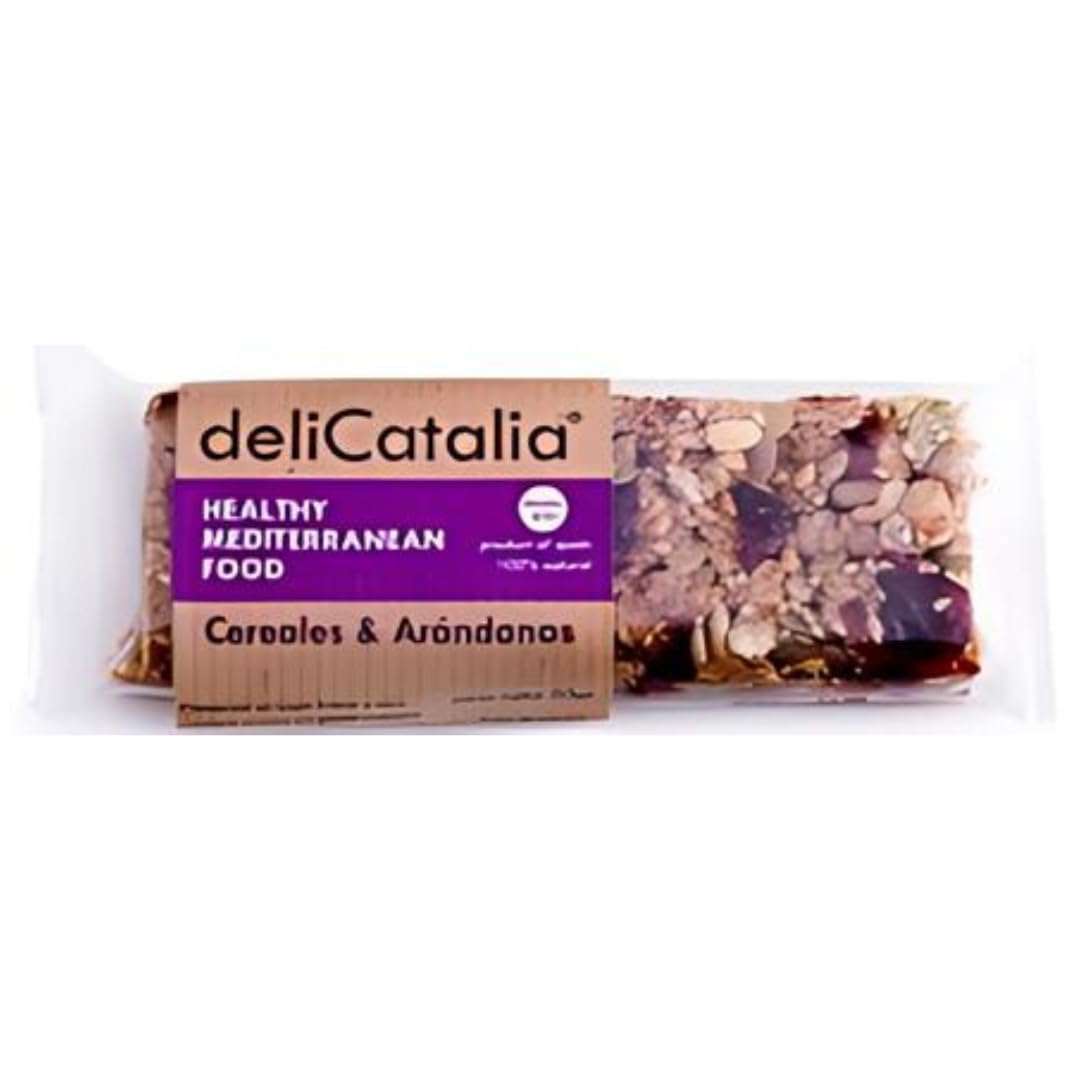 Barritas Ecológicas de Cereales y Arándanos Delicatalia, 50g pack por 20 unidades
