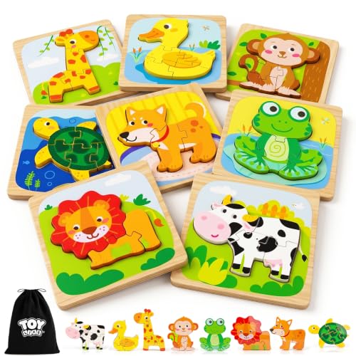 TOY Life Wooden Puzzles for Toddlers 2-4, Montessori Toys...