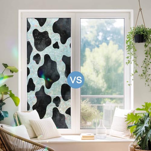 Película decorativa para ventana con patrón de vaca 45x200 cm miniatura 6