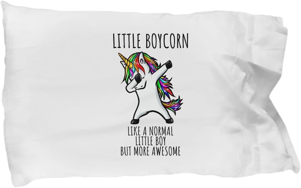 Little Boycorn Pillowcase Funny Unicorn Little Boy Gift Dab Cute Birthday Gag Present Dabbing Like A Normal More Awesome Quote Pillow Cover Case 20x30